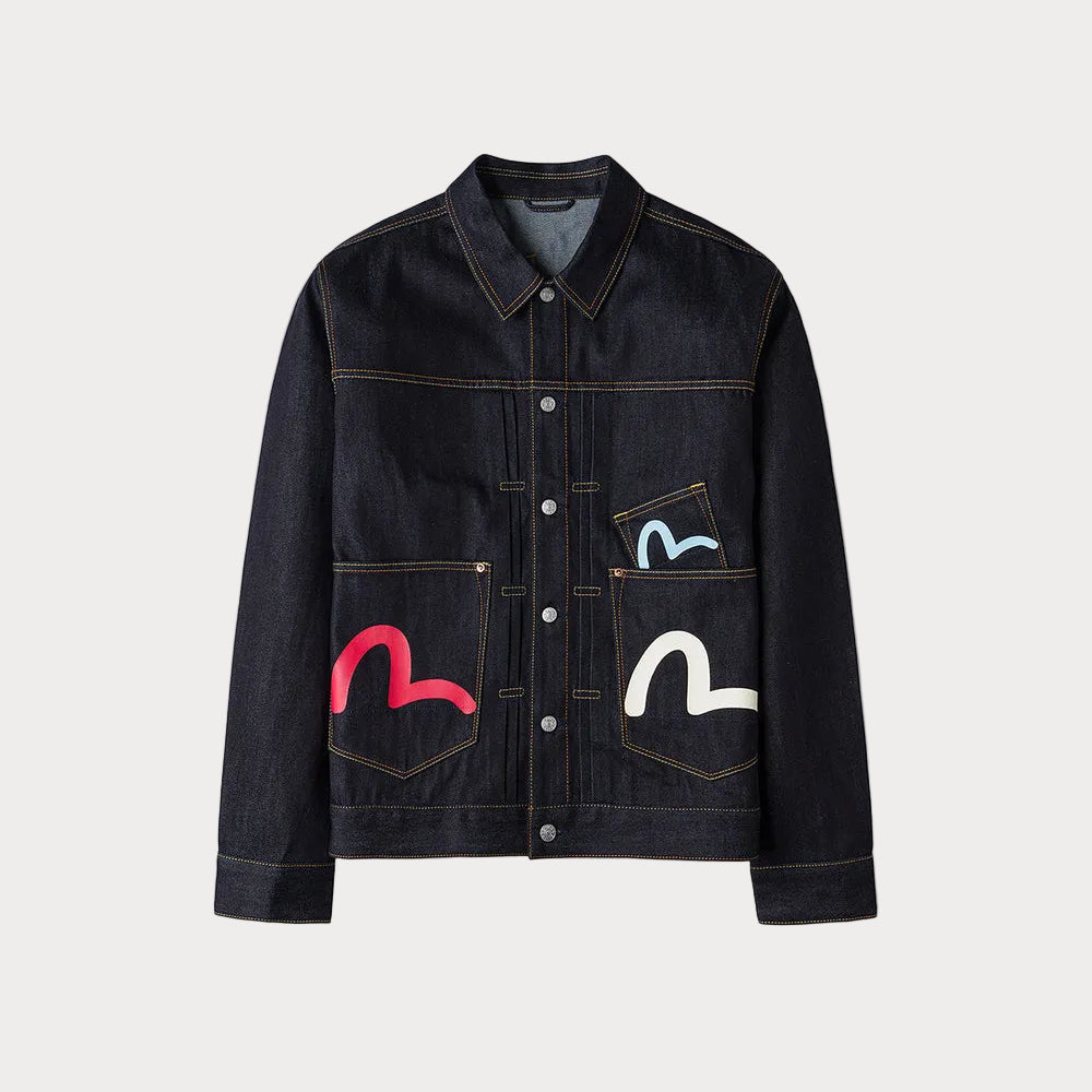 MULTI POCKET RELAX DENIM JACKET EVISU